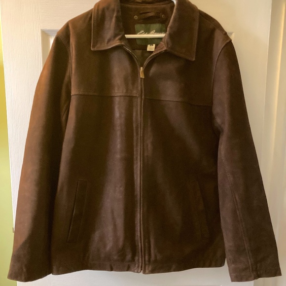 Eddie Bauer Other - Brown suede leather jacket in excellent condition